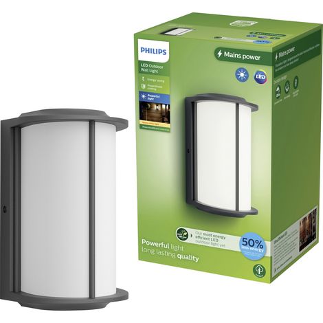 Philips LED Reese Wandleuchte anthrazit für den Außenbereich (1/5)
