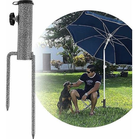 Lawn Pine Shaped Parasol Base, Grounding Plug for Outdoor Parasol (Lawn Pine Base for Garden, Fishing, Beach) (1/5)