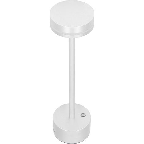 Lampe de table LED sans fil avec variateur 3 couleurs, rechargeable, commande tactile, pour la maison, la chambre, le bureau, argent (1/5)