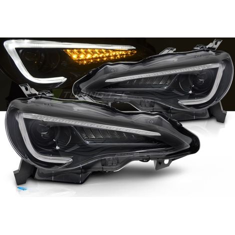 Paire de feux phares Toyota GT86 de 2012 a 2021 Daylight LED DRL DYN noir-41449326