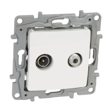 Legrand 664756 Niloé Shielded Star TV-SAT Outlet - Pur Finish