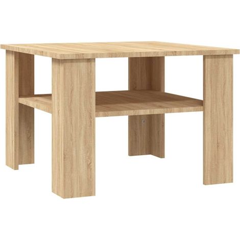 Maison Exclusive - Couchtisch Sonoma-Eiche 60x60x42 cm Holzwerkst (1/5)