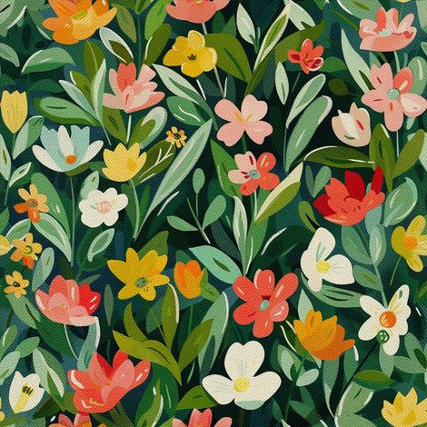 TISSUS DÉCORATIFS D'EXTÉRIEUR OXFORD - Motif Printemps I DX7383 (1/5)