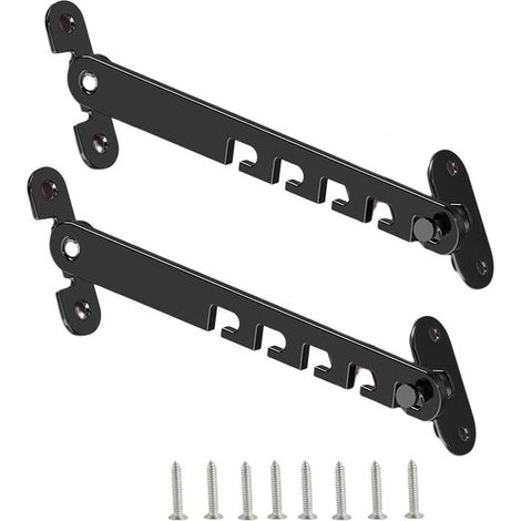 Support de fenêtre et de porte - 2 pièces - Limiteur de fenêtre - Sécurité de fenêtre - Fenêtre à verrouillage enfant - Verrou de fenêtre - 16 cm - avec matériel de montage - Zwart (1/5)