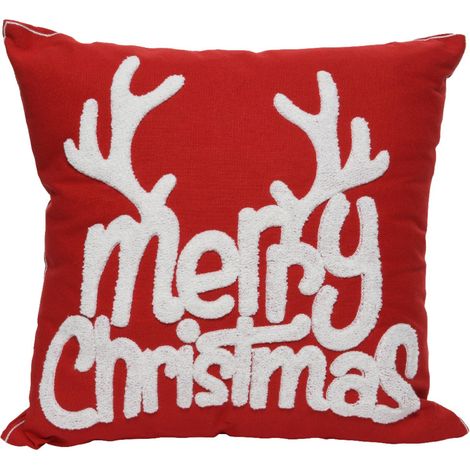 Cuscino natalizio con scritta "Merry Christmas" per decorazioni natalizie 45 x 45 cm