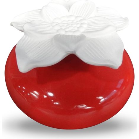 Diffuseur de Parfum par Capillarité Fleur Narcisse Rouge – Diffuseur Huile Essentielle Parfum d’Ambiance et Senteurs Maison – Vase en Céramique et Fleur en Plâtre – Diffusion Naturelle (1/5)