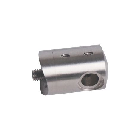 [QUALITE FRANCAISE] - Connecteur en applique pour câble Ø4mm départ droit Fixation sur tube Ø42,4mm - À visser - Inox 316
