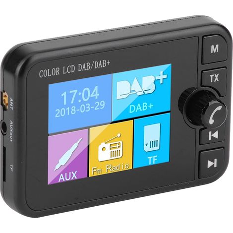 Récepteur radio numérique DAB+ 2,4 pouces pour voiture avec Bluetooth et transmetteur FM (1/5)