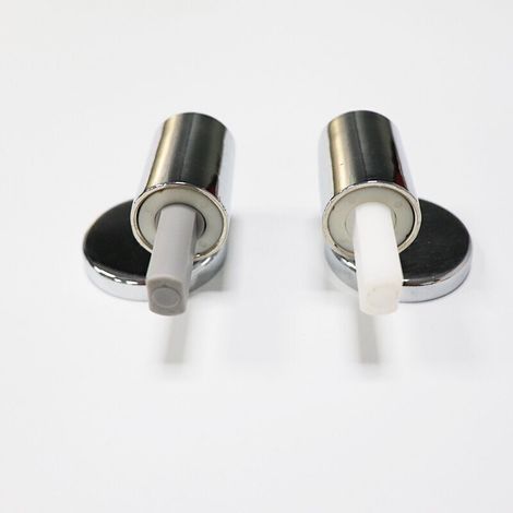 Ersatz-WC-Sitzset für traditionelle und moderne WCs mit Schnellschließmechanismus und Absenkautomatik, oberes Scharnier 5,8 x 3,6 cm - KZQ