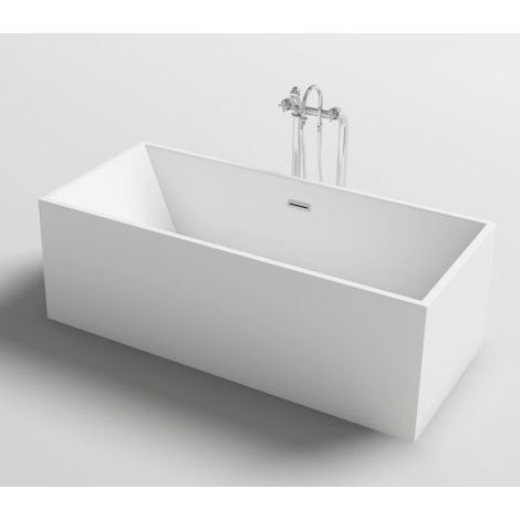Vasca da bagno freestanding moderna bianco 179x80x60 cm Mues Melita