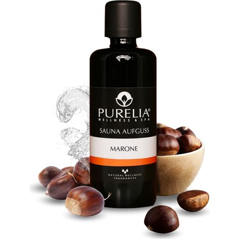 PURELIA Saunaaufguss Konzentrat Marone 100 ml natürlicher Sauna-aufguss - reine ätherische Öle
