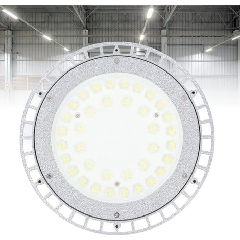 Lampe LED antidéflagrante 100 W, couleur marbre, style rond en verre trempé, adaptée à l'éclairage industriel et minier dans les usines, les mines, les entrepôts et les ateliers (220 V) (1/5)