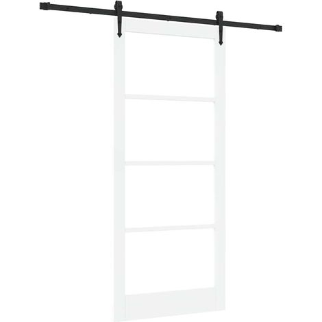 Maison Exclusive - Schiebetür Weiß und Schwarz 93 x 211 cm