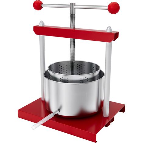 AUFUN Presse à fruits en Acier Inoxydable pour pressoir vin fruit chêne cidre de pommes- 3L (1/5)