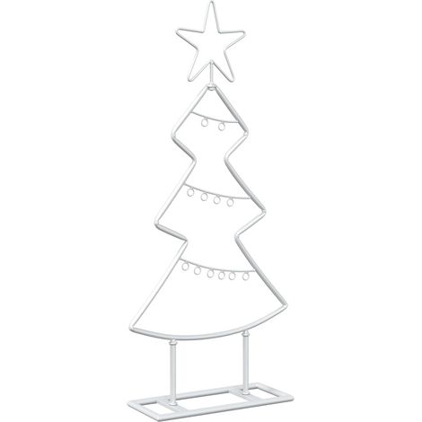 Metall-Weihnachtsbaum mit Ständer KUOPIO 60 cm Stahl Weiß vidaXL (1/5)