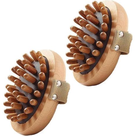 2er Set Massagekorperbursten mit Luftkissen und atherischen Olen, entspannende Pflege, naturlich (1/5)