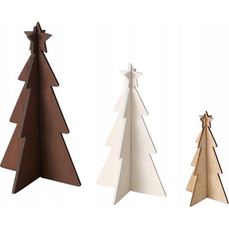 Set alberi legno kaemingk MDF 12 25 cm