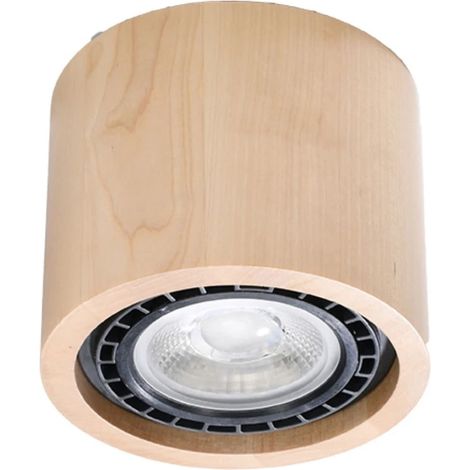 Foco de superficie Inreea 1 luz, madera natural (1/5)