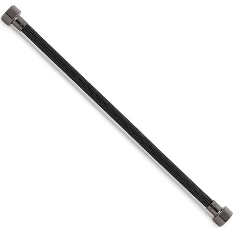 Flexible sanitaire NOIR POLYMÈRE Øintér.8mm - Femelle 3/8" - Femelle 3/8" Acier noir - 500mm - TAQ PREMIUM - Tucai