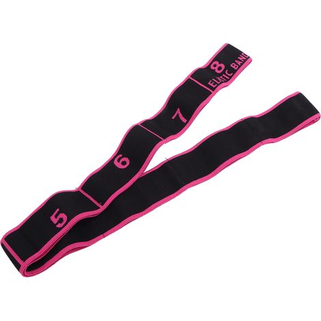 Sangle Élastique de Fitness pour Yoga et Danse - Bande d'Étirement Résistante en Rose Rouge (1/5)