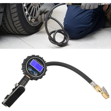 Reifendruckmesser mit Digitalanzeige für Autos und Motorräder (Batterie nicht im Lieferumfang enthalten). (1/5)