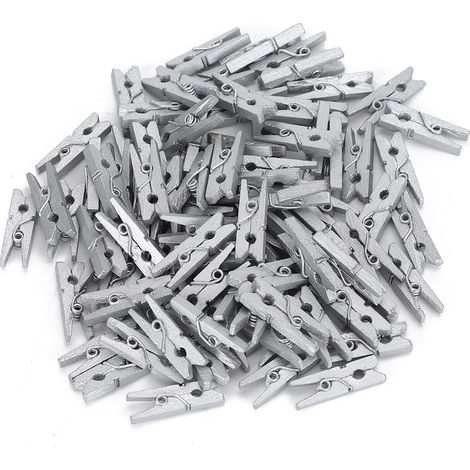 Lot de 300 pinces en bois miniatures pour photos, papiers, scrapbooking, bureau et maison. (1/5)
