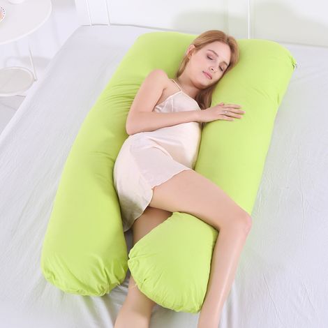 Oreiller de grossesse en forme de U, oreiller lombaire multifonctionnel, oreiller latéral pour femmes enceintes (1/5)