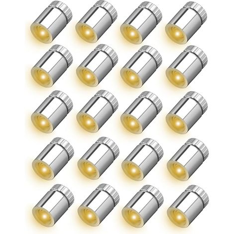 20pcs Mini Lumières LED, Mini LED a Pile, Petite Lampe LED Maison de Poupée, Miniature Lampes Jouets Accessoires pour Décoration de Fête, Construction de Modèles Bricolage(Lumière Blanche Chaude) (1/5)
