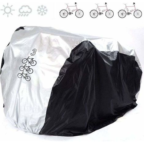 Housse de Protection Extérieure pour 3 Vélos Taille L - Étanche, Anti-UV, Anti-Poussière pour Vélo de Route, VTT ou Trottinette - (1/5)
