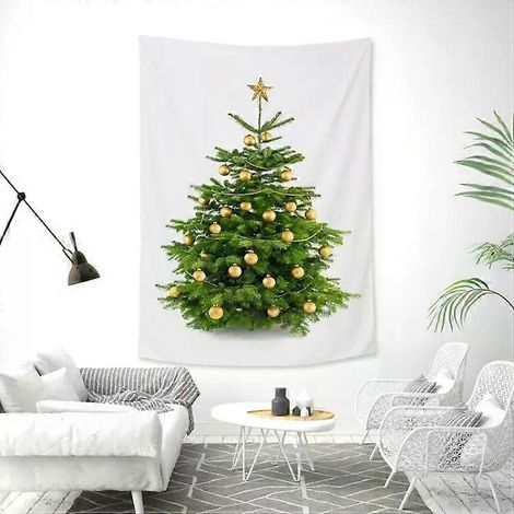 Tapisserie murale rectangulaire motif sapin de Noël, 100 x 150 cm - 9
