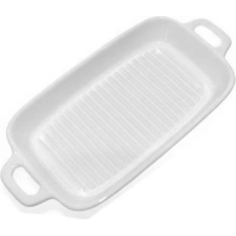 M-HOME - PIROFILA RETTANGOLARE RIGATA CON MANICI  31x15x4 cm