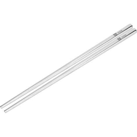 1 paire Baguettes,Acier inoxydable SUS304,Design carré creux,Antidérapant,Cuisine quotidienne (1/5)