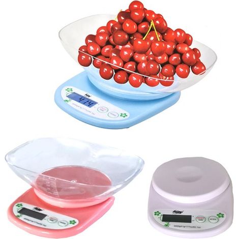BILANCIA DIGITALE LCD PIATTO VASSOIO CUCINA ELETTRONICA LIQUIDI 5 KG TARA B25