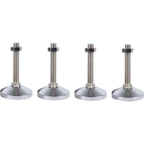 Bardusch-4 pieds nivellement filetés 150 mm – robustes D80x20, stabilité établis bricolage (1/4)