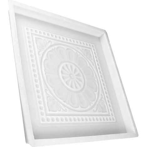 Moule à Pavés en Plastique Blanc Style Antique pour Extérieur Cour et Parc de Style Chinois, Pose Facile, Surface Antidérapante, Finition Très Authentique (1/5)