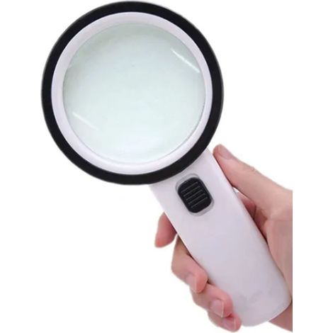 Optische Lupe mit 10-facher Vergrößerung, doppelter Vergütung und LED-Beleuchtung, 90-mm-Objektiv, Schmucklupe (1/5)