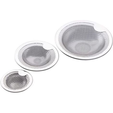 Pair Filtre de vidange en Acier Inoxydable, Filtre de Douche, pour Evier de Cuisine, Salle de Bain, Lavabo, Baignoires(3 pièces) (1/5)