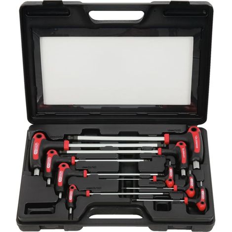 Ergo Torque Plus T-handle Allen Key Ball End 9pcs 2–12 mm KS Tools (1/2)