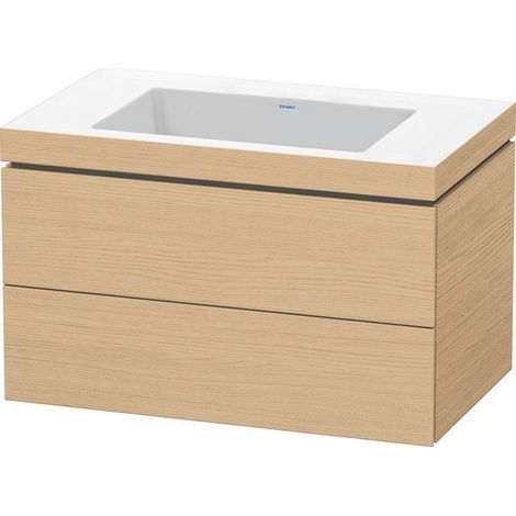 Ensemble lavabo L-CUBE 800x480mm 2 Sk o HL ta s-matt ES Ah Mi.