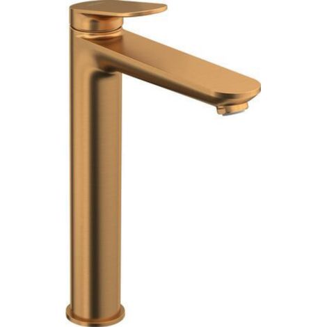 Mezclador de lavabo DUVARIT Wave XL sin vaciador bronce cepillado (1/4)