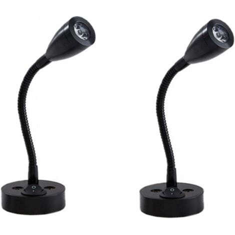 2 Pièces Lampes de Lecture Spot LED 12V Interrupteur réglable Lampe de Chevet Murale lumière intérieure Camping-Car 6000K Blanche pour Camping-Car (1/5)