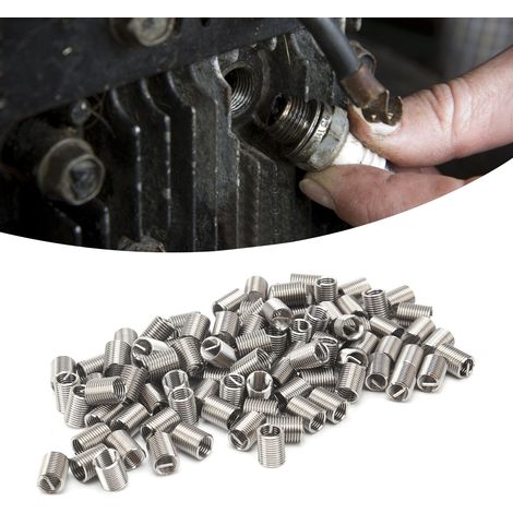 100 inserts filetés en fil d'acier M50,82,5D, manchons de protection de filetage, réparation de filetage. (1/5)