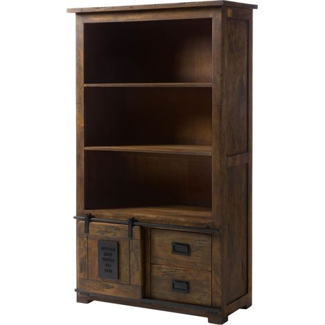 Regal Mango 100x45x175 braun lackiert RAILWAY 496