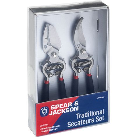 Spear & Jackson CUTTINGSET8 Set di cesoie tradizionali Bypass e Anvil (1/4)