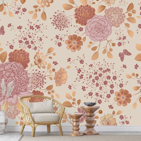 Papier peint panoramique - Fleurs - 130 cm x 87 cm (1/4)