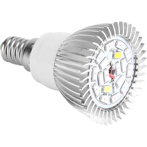 18W LED Grow Light Bulb Full Spectrum Plant Light for Indoor Plants Greenhouse Vegetables Succulent Hydroponics Organic Seedlings,18 LED E27/E14/GU10 (E14) A (1/5)