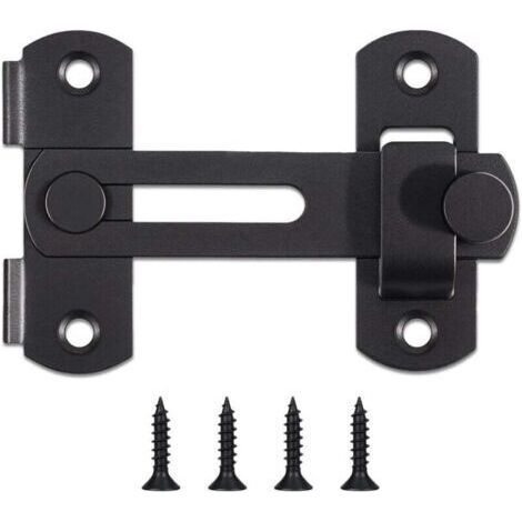 Serrure de porte coulissante de grange, loquets de porte en acier inoxydable, loquet de sécurité à bascule pour armoire à vin, salle de bain, extérieur, garage, fenêtre, jardin, porte de placard (1/4)