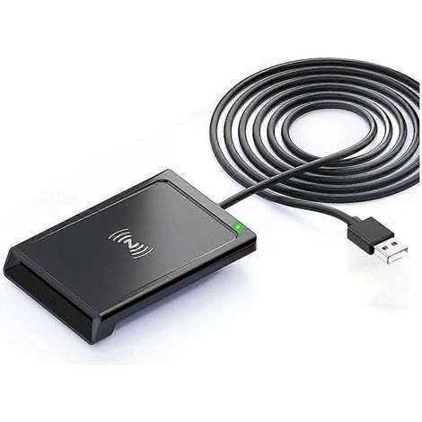 2-in-1-Smartcard-Lesegerät mit Kontakt- und NFC-Funktion, Dual-Interface-Smartcard-Lese-/Schreibgerät mit PC-Anschluss, PCSC-Smartcard-Lesegerät mit Kontaktfunktion (1/5)