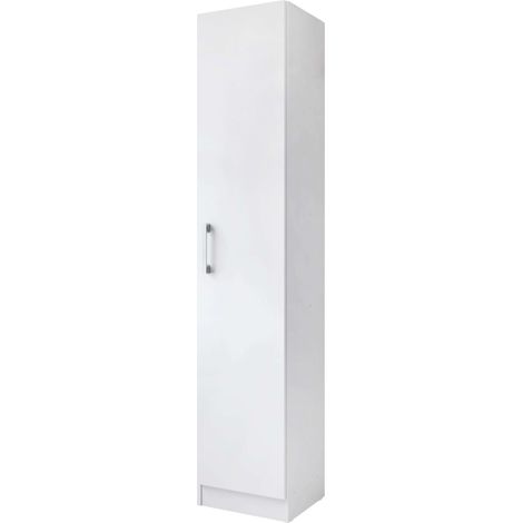 Armoire auxiliaire multifonctionnelle à portes pliantes hautes, couleur blanche, 35 x 170 cm (1/5)