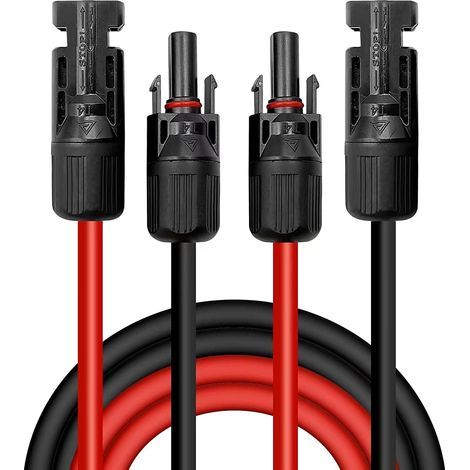 Solar Cables, MC4 Connector, 4mm² Tinned Copper, 3M Extension, Photovoltaic Panel (1/5)